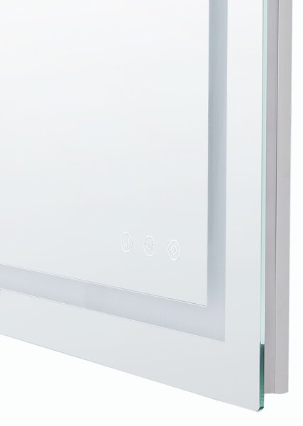 LED koupelnové zrcadlo PRENOIS 80 cm 60 cm Stříbrná