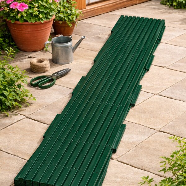 Skládací zahradní mřížka na květiny BestBerg BBGD-ET2 / 1 × 2 m / 2 ks / zelená
