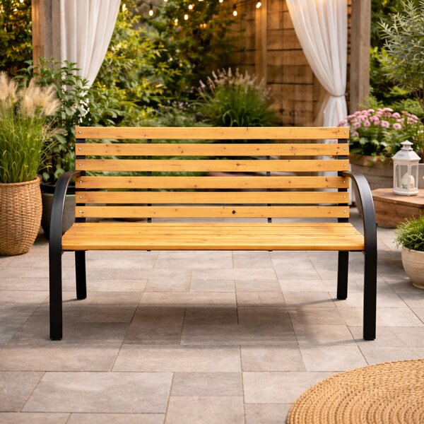 Zahradní lavička BestBerg BBGF-269 / 122 × 60 × 80 cm / dřevo