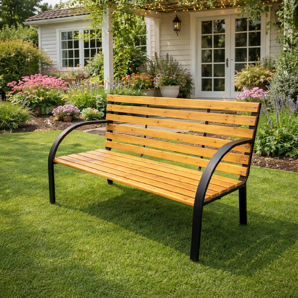 Zahradní lavička BestBerg BBGF-269 / 122 × 60 × 80 cm / dřevo