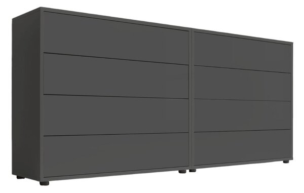 ŠIROKÁ KOMODA, antracitová, 158/73/33 cm MID.YOU - Široké komody, Online Only