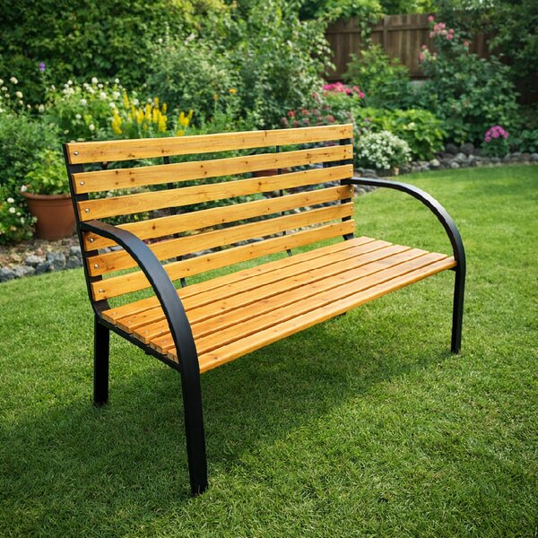 Zahradní lavička BestBerg BBGF-269 / 122 × 60 × 80 cm / dřevo