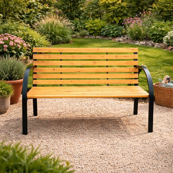 Zahradní lavička BestBerg BBGF-269 / 122 × 60 × 80 cm / dřevo