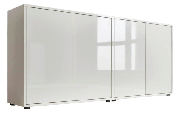 ŠIROKÁ KOMODA, bílá, vysoce lesklá bílá, 158/73/33 cm MID.YOU - Široké komody, Online Only