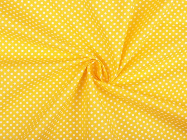 Bavlněná látka puntík - 10 (345) žlutá