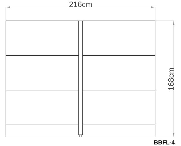 Podlaha BBFL-4 pro zahradní domek BestBerg ZDSL-4 / 168 x 216 cm / černá