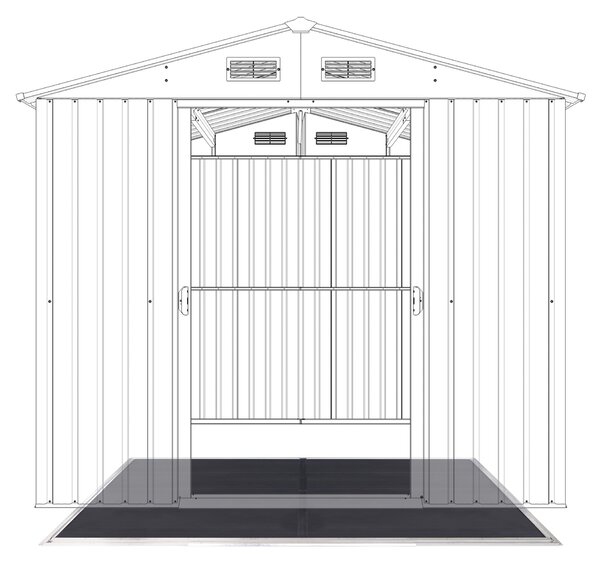 Podlaha BBFL-ZDB7 pro zahradní domek BestBerg ZDB-7 / 211 x 282 cm / černá