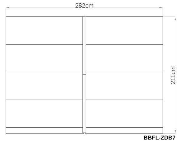 Podlaha BBFL-ZDB7 pro zahradní domek BestBerg ZDB-7 / 211 x 282 cm / černá