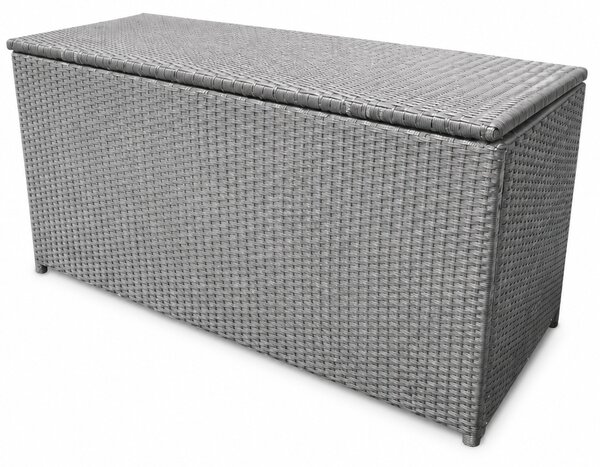 Ratanový zahradní úložný box BestBerg BBRF-B1G / 350 l / 115 × 55 × 57 cm / šedá