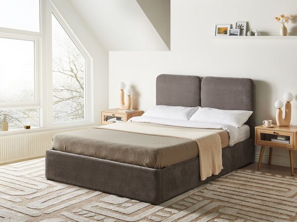 Postel s úložným prostorem Žinylka ARBOIS 140 x 200 cm Taupe