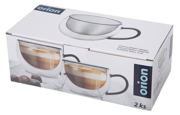 Dvoustěnný hrnek DOUBLE cappuccino 0,33 l 2 ks
