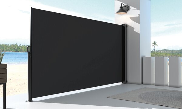 Zatahovací markýza/boční zástěna BestBerg BBSU-S300BK / 180 × 300 cm / černá