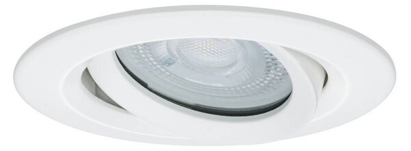 Paulmann Nova Plus kulatá otočná/stmívatelná, bílá matná, IP65, GU10, 840, stmívatelný, Bílá / opál, Koupelna, Hliník, Moderní, Zapuštěné kulaté