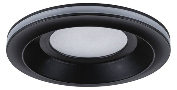 Paulmann LED podhledové svítidlo Sormus, černé, Ø 10 cm, IP65, sada 3 ks, Černá, Koupelna, Plast, Moderní, Podhledové stropní svítidlo