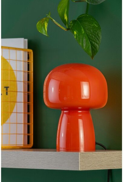 Oranžová skleněná stolní lampa (výška 20 cm) Fervor – Leitmotiv