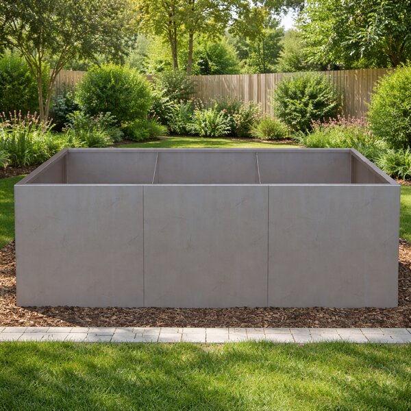 BestBerg Vyvýšený cortenový zahradní záhon BBGR-640CT / 640 l / 150 x 100 x 43 cm / corten