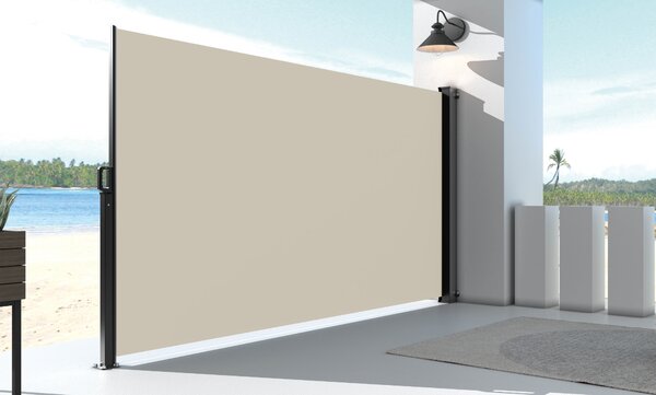 Zatahovací markýza/boční zástěna BestBerg BBSU-S300C / 180 × 300 cm / černá/krémová