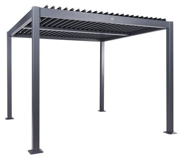Zahradní pavilon FORNOLI 296 cm 296 cm Kov Černá