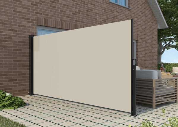 Zatahovací markýza/boční zástěna BestBerg BBSU-S300C / 180 × 300 cm / černá/krémová