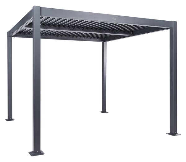Zahradní pavilon FORNOLI 296 cm 296 cm Kov Černá