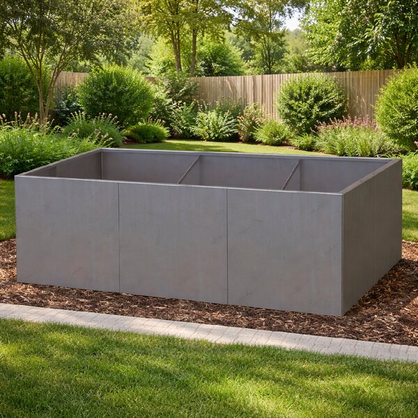 BestBerg Vyvýšený cortenový zahradní záhon BBGR-640CT / 640 l / 150 x 100 x 43 cm / corten