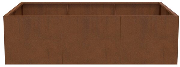 BestBerg Vyvýšený cortenový zahradní záhon BBGR-640CT / 640 l / 150 x 100 x 43 cm / corten