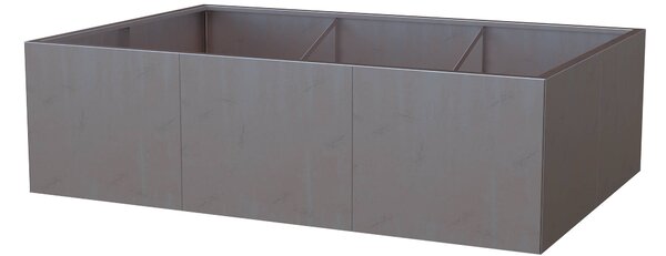 BestBerg Vyvýšený cortenový zahradní záhon BBGR-640CT / 640 l / 150 x 100 x 43 cm / corten