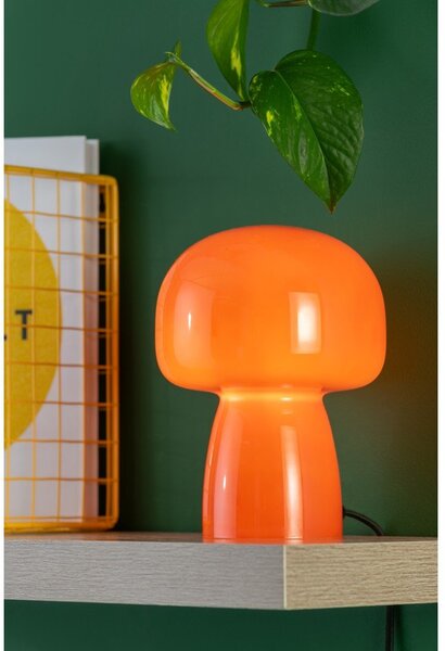 Oranžová skleněná stolní lampa (výška 20 cm) Fervor – Leitmotiv