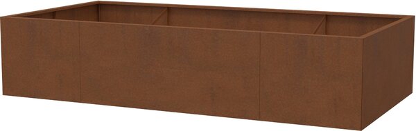 BestBerg Vyvýšený cortenový zahradní záhon BBGR-860CT / 860 l / 200 x 100 x 43 cm / corten