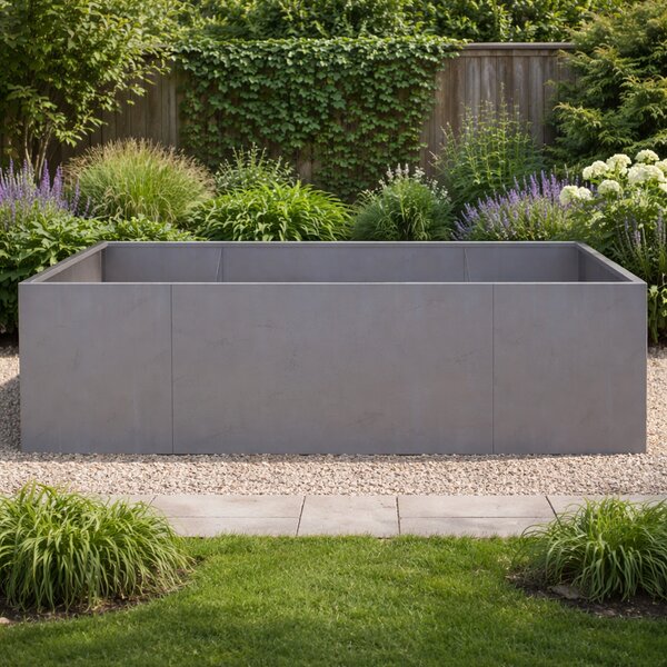 BestBerg Vyvýšený cortenový zahradní záhon BBGR-860CT / 860 l / 200 x 100 x 43 cm / corten