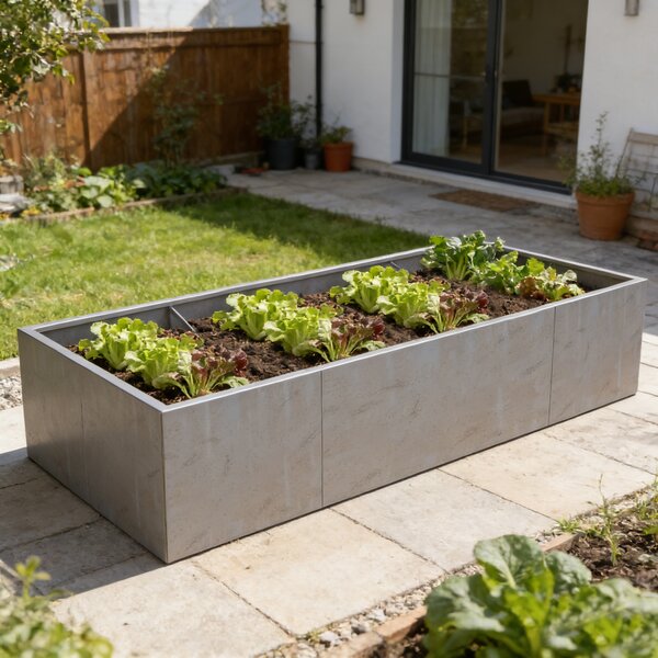 BestBerg Vyvýšený cortenový zahradní záhon BBGR-860CT / 860 l / 200 x 100 x 43 cm / corten