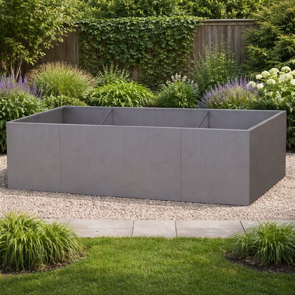 BestBerg Vyvýšený cortenový zahradní záhon BBGR-860CT / 860 l / 200 x 100 x 43 cm / corten