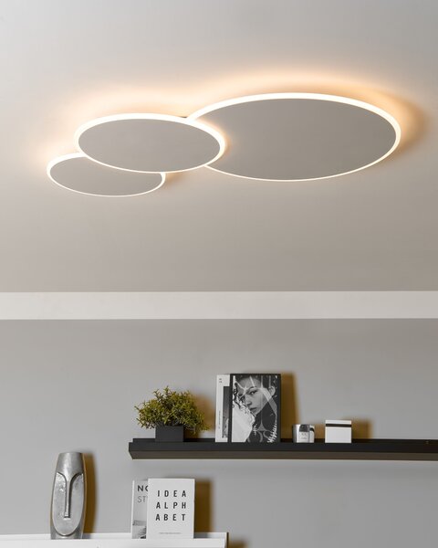 LED stropní světlo GABRIK se stmívačem Kov Bílá