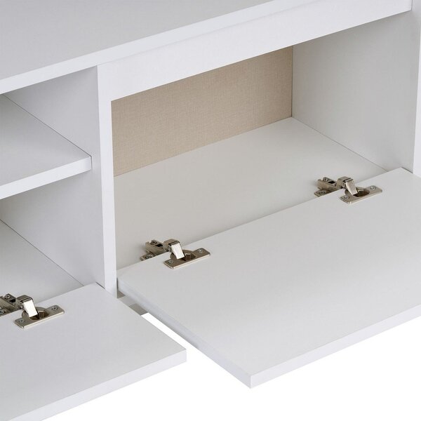 Bílý TV stolek 160x42x30 cm Sentinel – Kalune Design