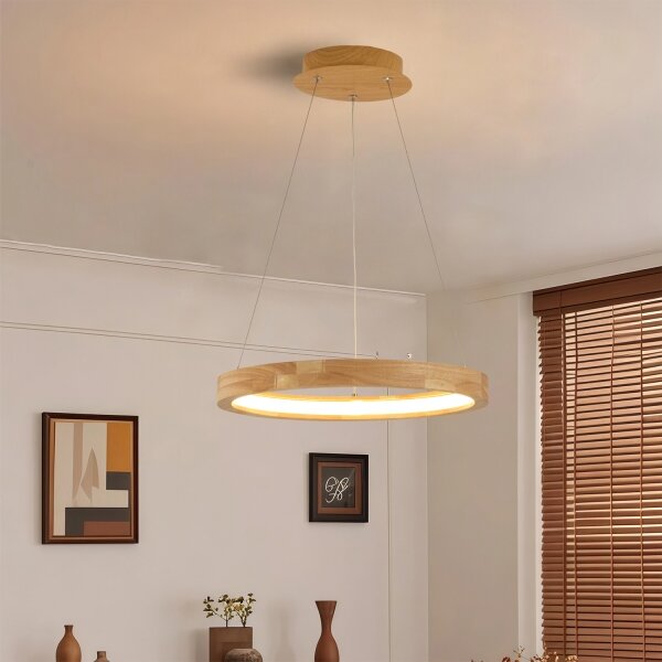Brilagi - LED Lustr na lanku UMEA WOOD LED/30W/230V pr. 40 cm dřevo
