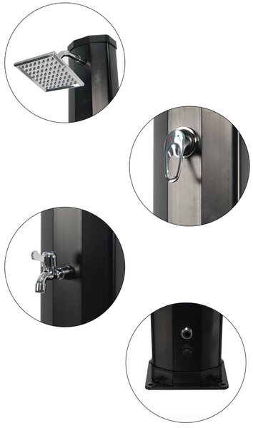 Zahradní solární sprcha BestBerg BBGE-SH35 / 35 l / černá