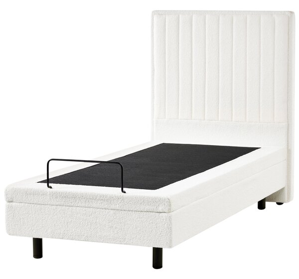 Polohovací postel Buklé CASTELLAN 90 x 200 cm Krémově bílá