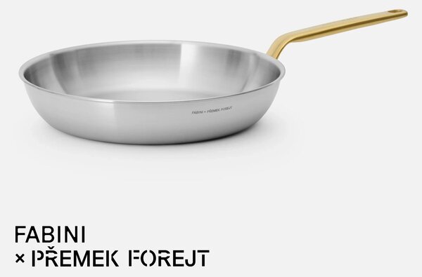 Fabini Pánev FABINI & Forejt, ø 30 cm - Nerezová beznýtová pánev z vícevrstvé nerezové oceli bez poklice