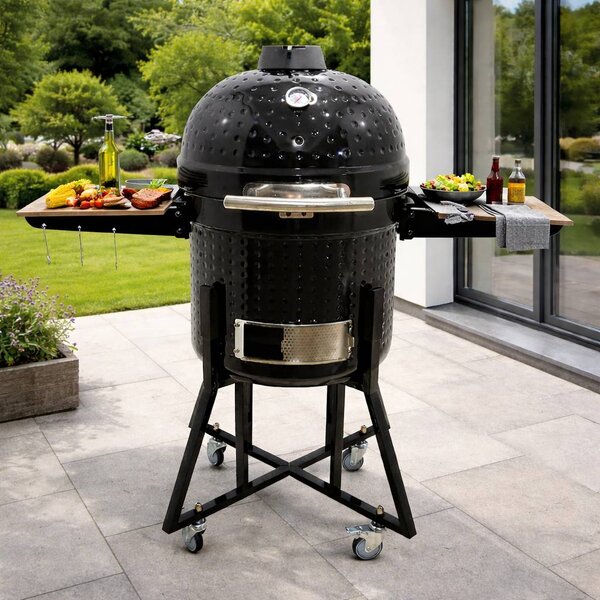Kamado udící BBQ gril BestBerg BBBQ-10B / Ø 46 cm / černá