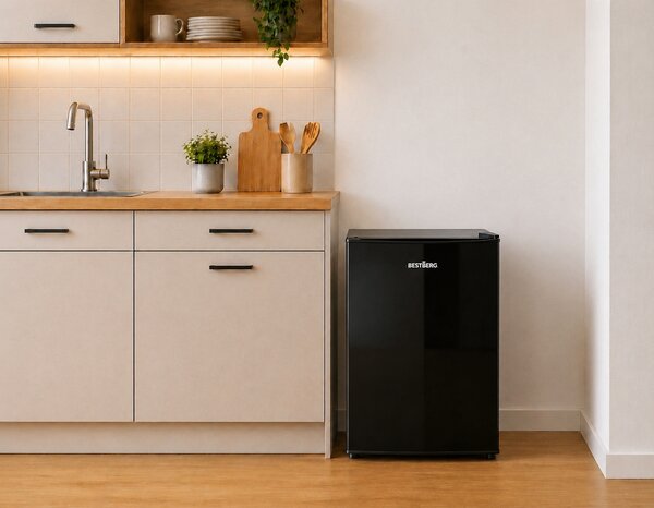 Chladnička BestBerg BBFR-70G / 58 l / LED osvětlení / černá
