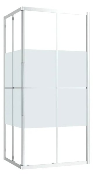Sprchová zástěna BestBerg 150767 / 90 × 70 × 180 cm / stříbrná/transparentní