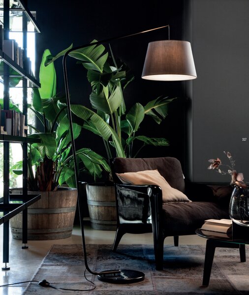 Smarter Interiérová stojací lampa Kermit v. 180cm, 1xE27 Barva: Černá