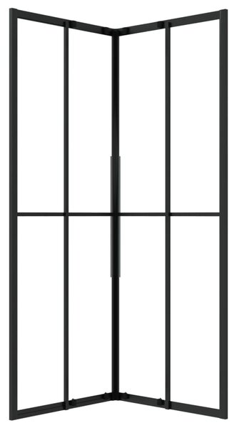 Sprchová zástěna BestBerg 150774 / 80 × 80 × 180 cm / černá/transparentní