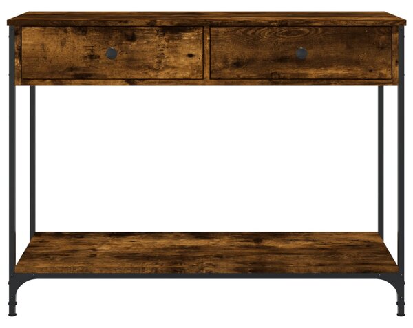 Konzolový stolek BestBerg 834172 / 100 x 34,5 x 75 cm / kouřový dub