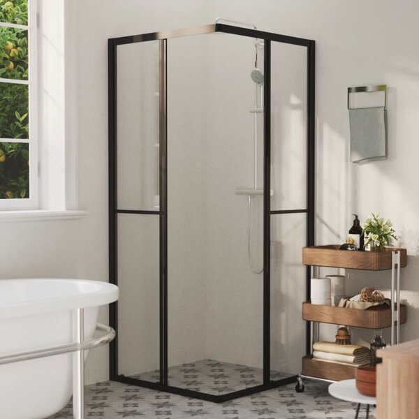 Sprchová zástěna BestBerg 150774 / 80 × 80 × 180 cm / černá/transparentní