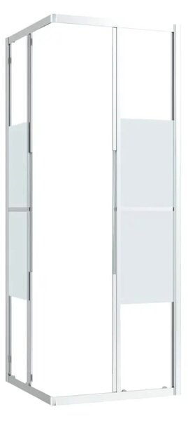 Sprchová zástěna BestBerg 150766 / 80 × 80 × 180 cm / stříbrná/transparentní