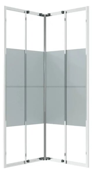 Sprchová zástěna BestBerg 150766 / 80 × 80 × 180 cm / stříbrná/transparentní