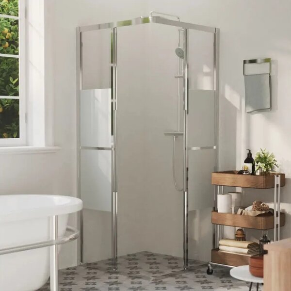 Sprchová zástěna BestBerg 150766 / 80 × 80 × 180 cm / stříbrná/transparentní