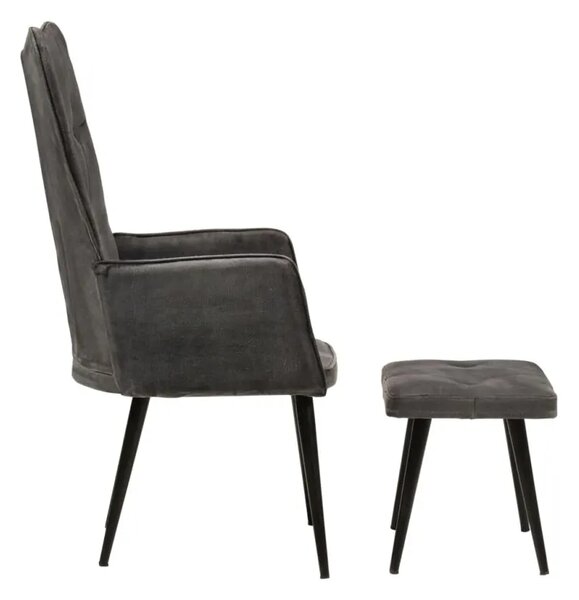 Křeslo s taburetem BestBerg 339670 / černá