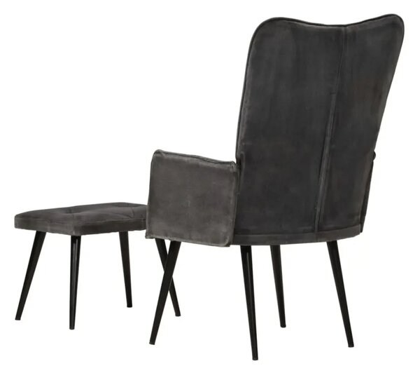 Křeslo s taburetem BestBerg 339670 / černá
